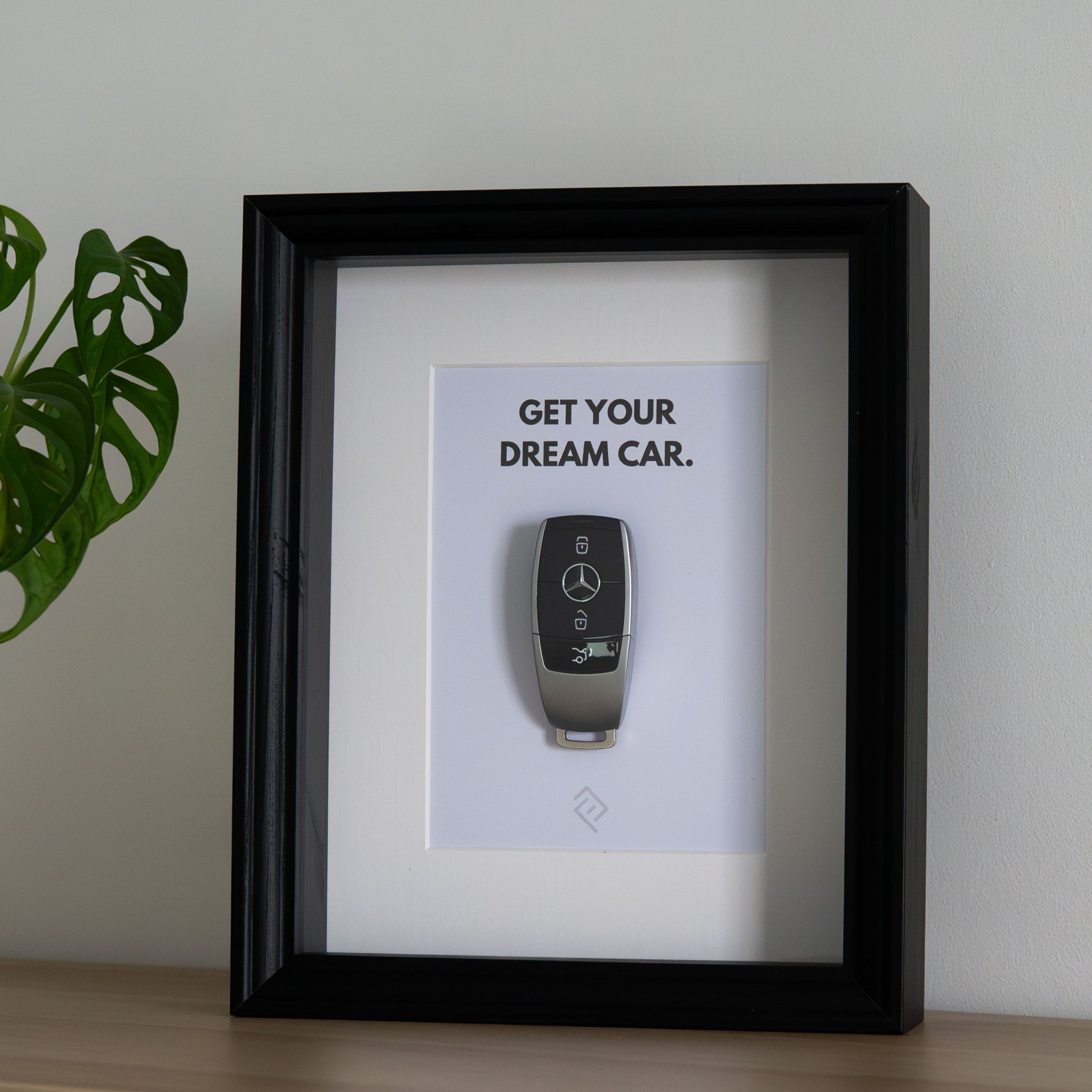 Clé de Mercedes Encadrée - Phrase de motivation personnalisable