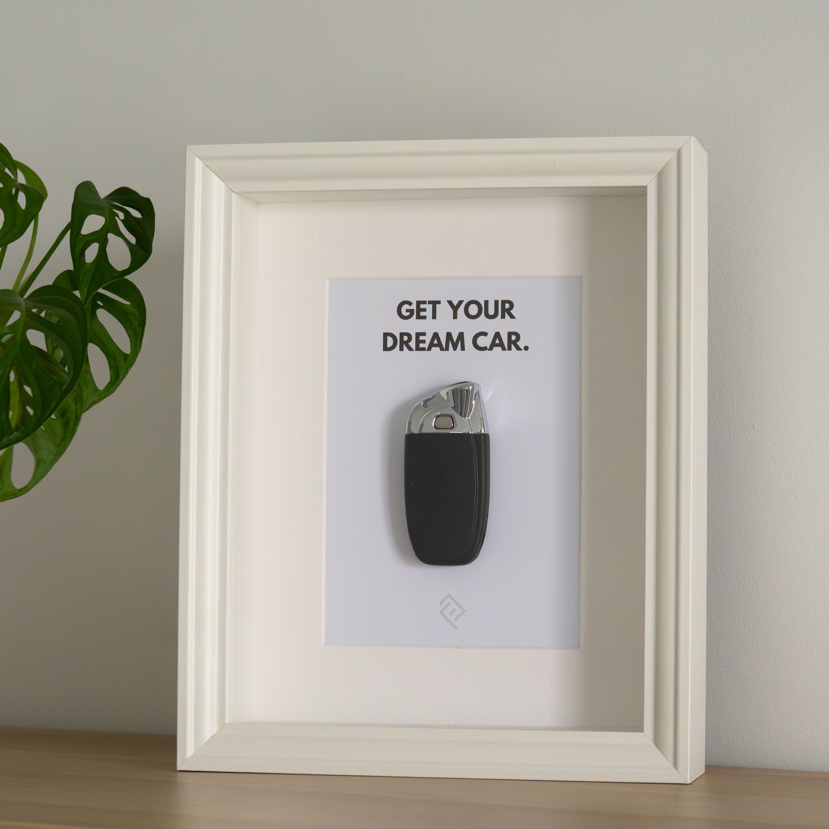 Clé de Aventador Encadrée - Phrase de motivation personnalisable