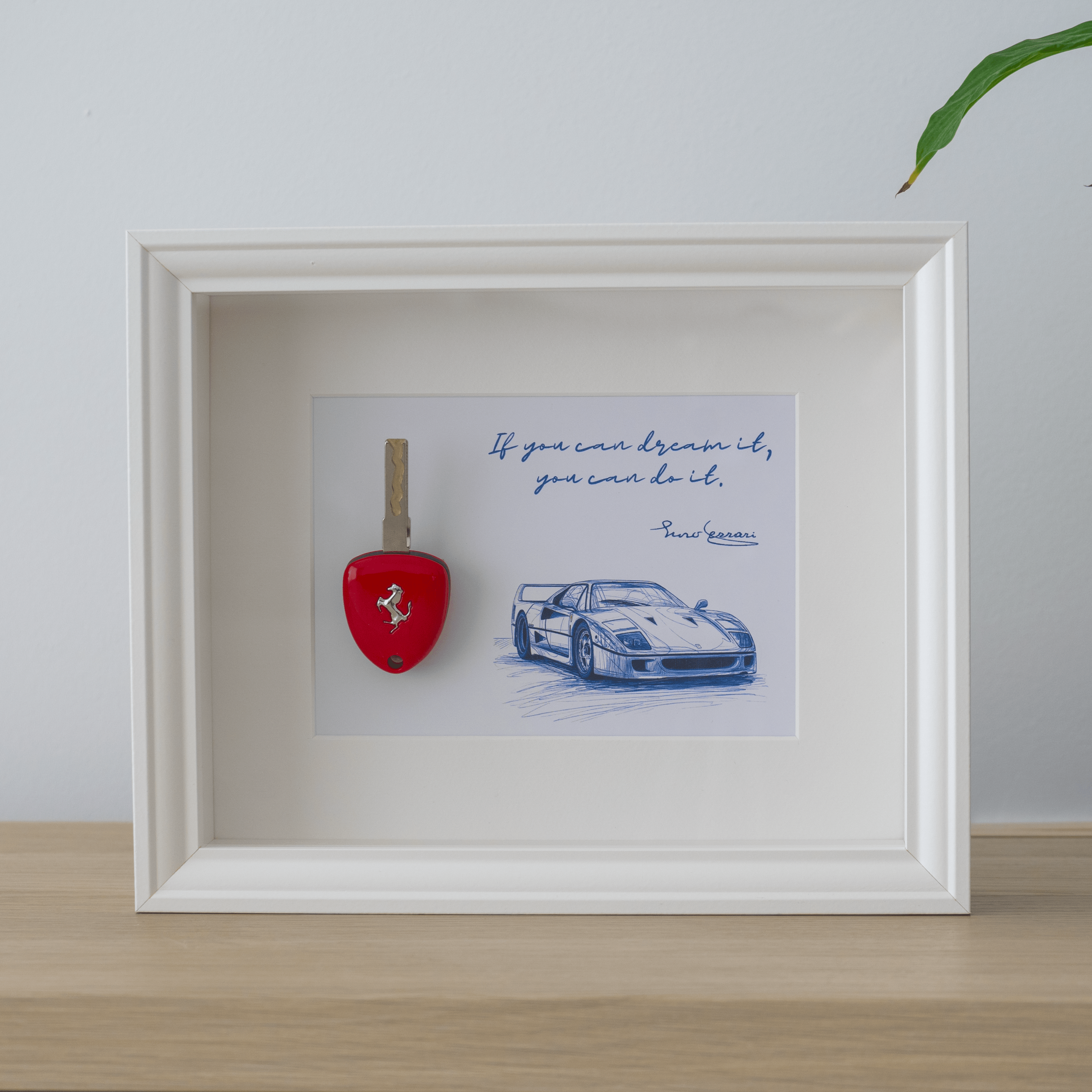 Ferrari F40 Key Framed - Enzo Ferrari Quote