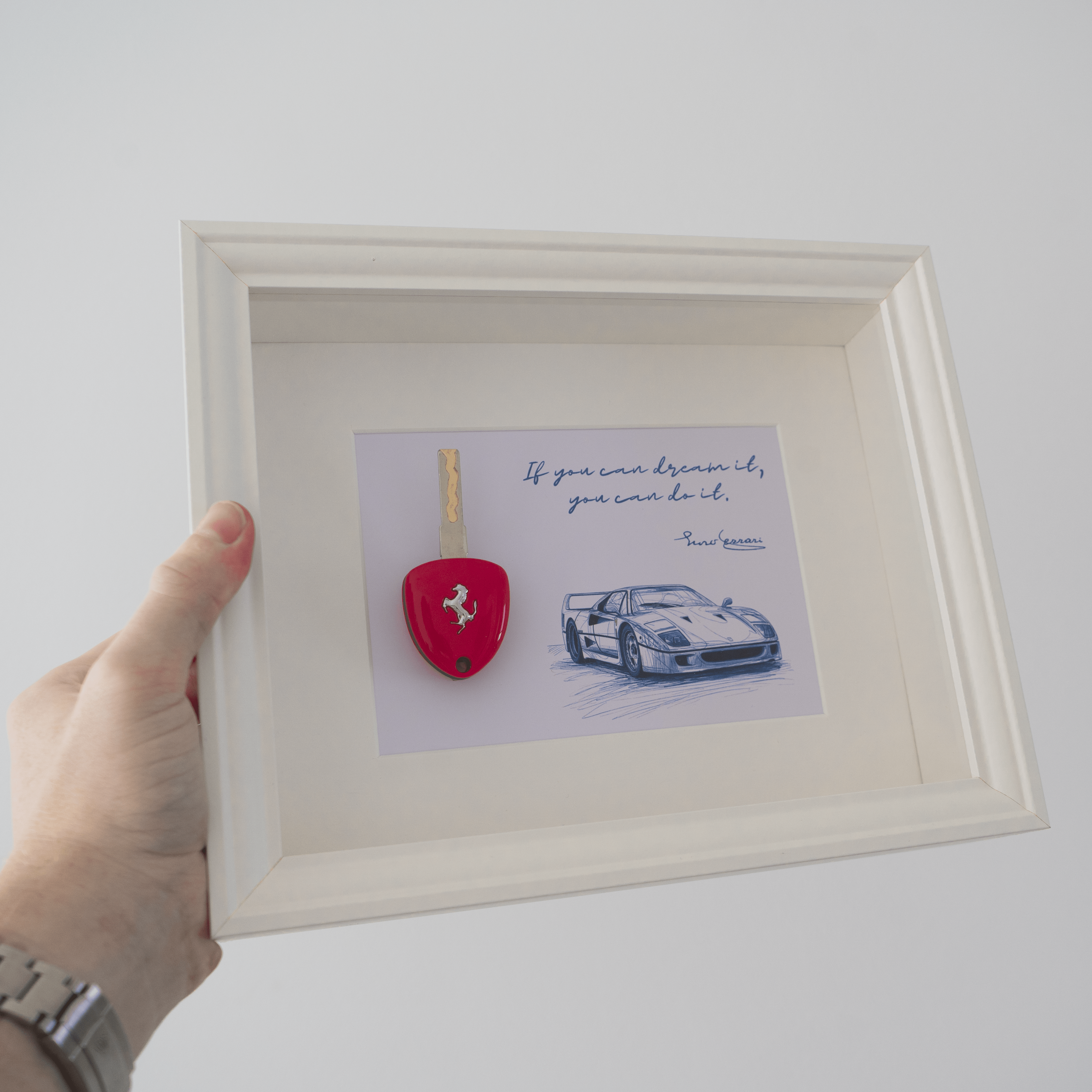 Ferrari F40 Key Framed - Enzo Ferrari Quote