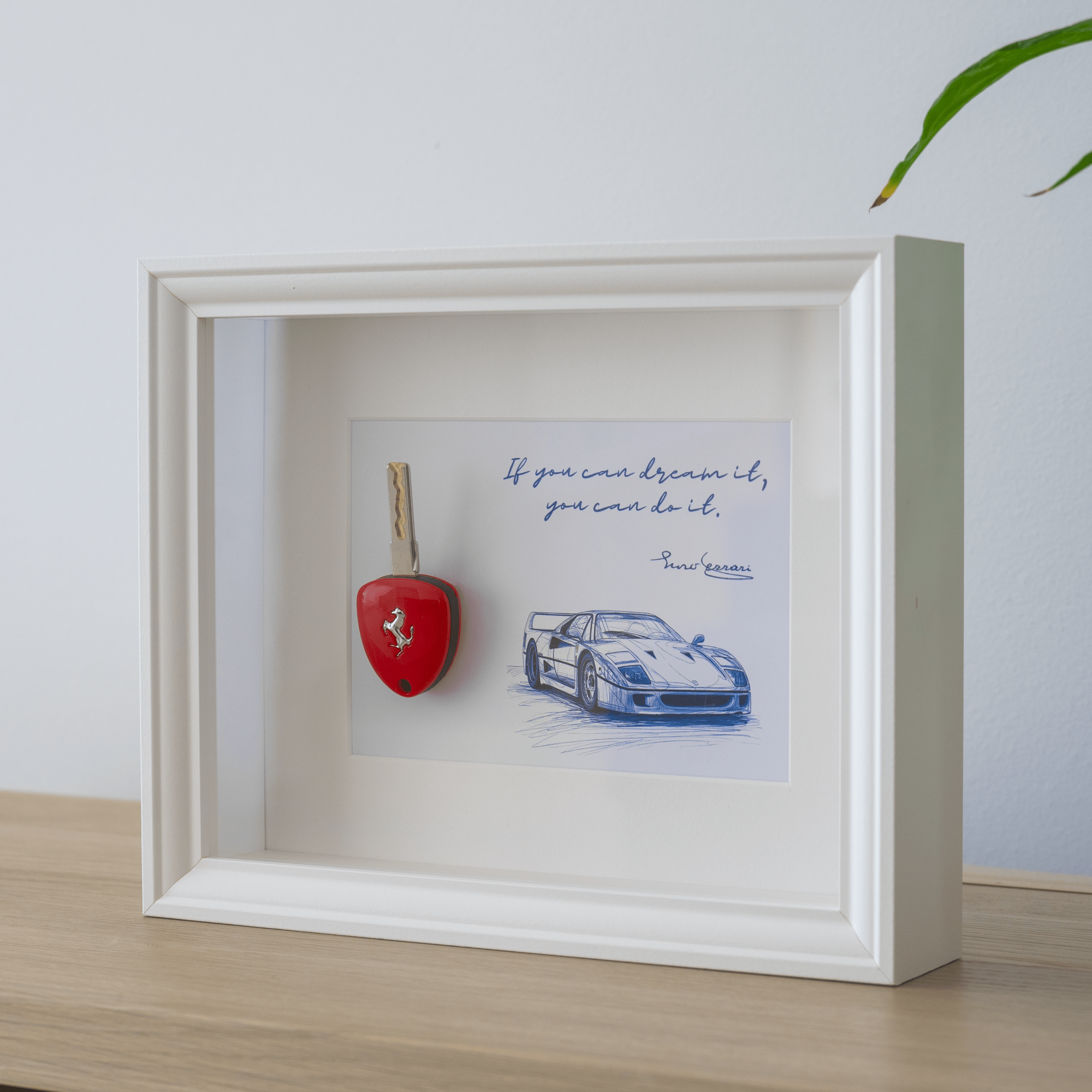 Ferrari F40 Key Framed - Enzo Ferrari Quote