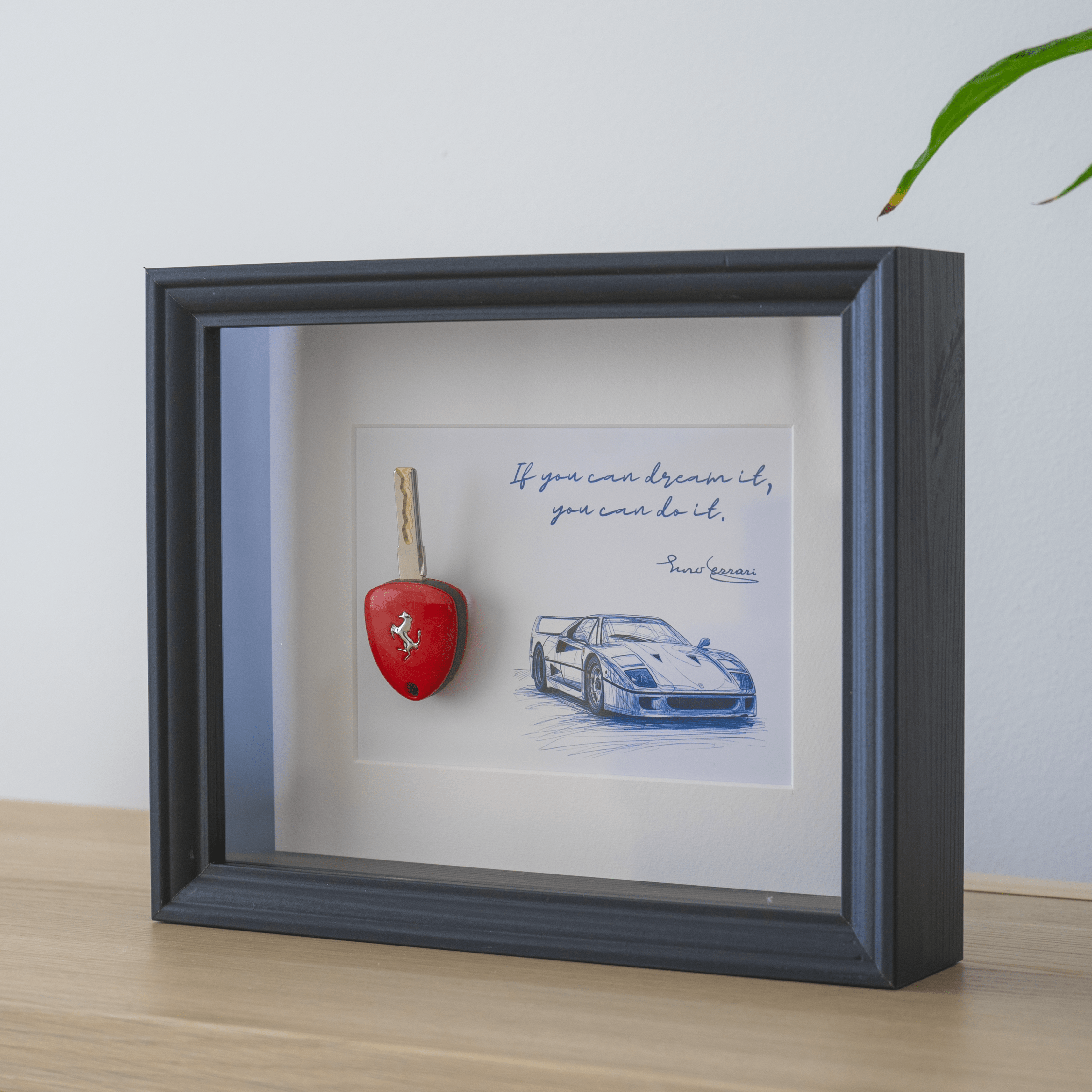 Ferrari F40 Key Framed - Enzo Ferrari Quote
