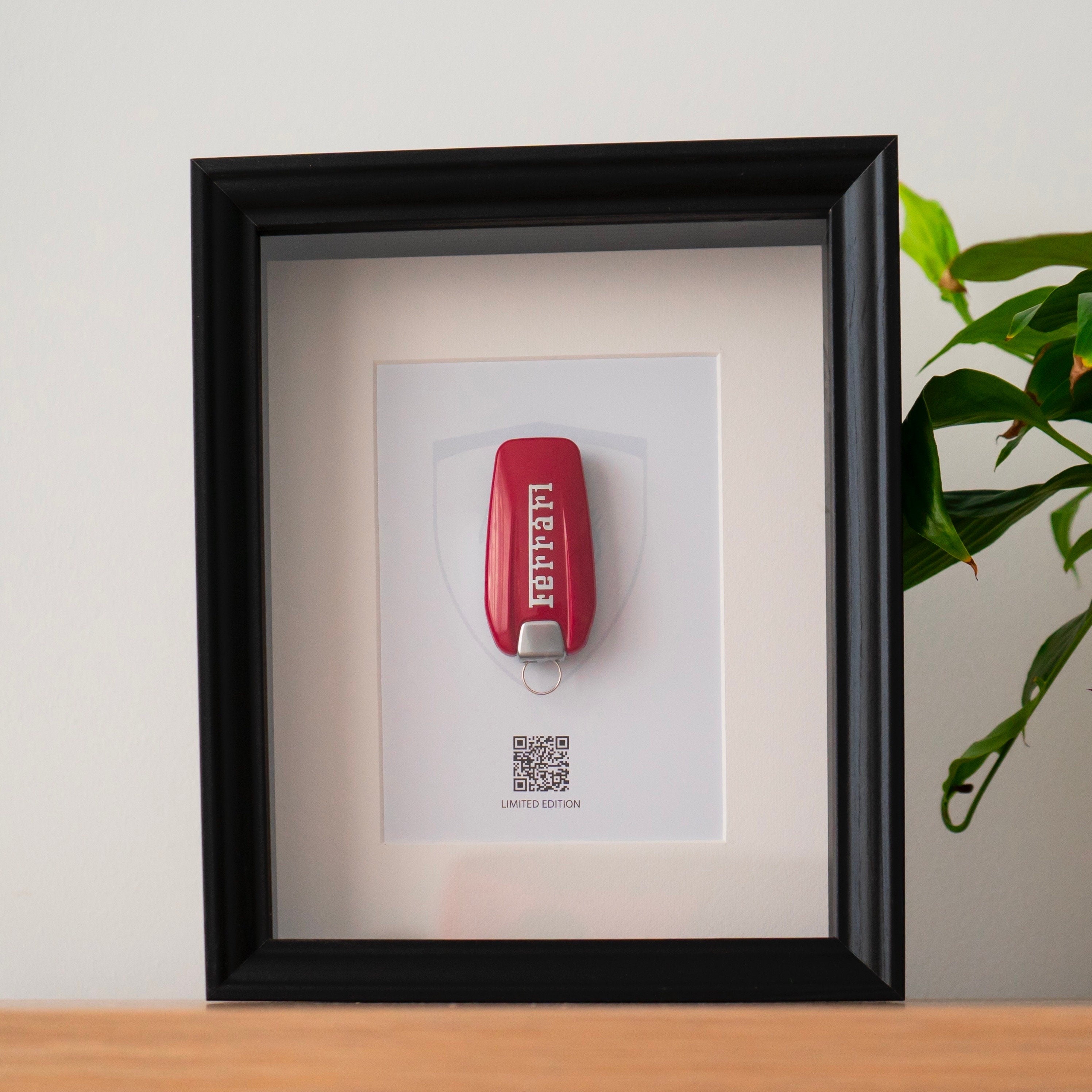 Framed Ferrari Key - QR Code