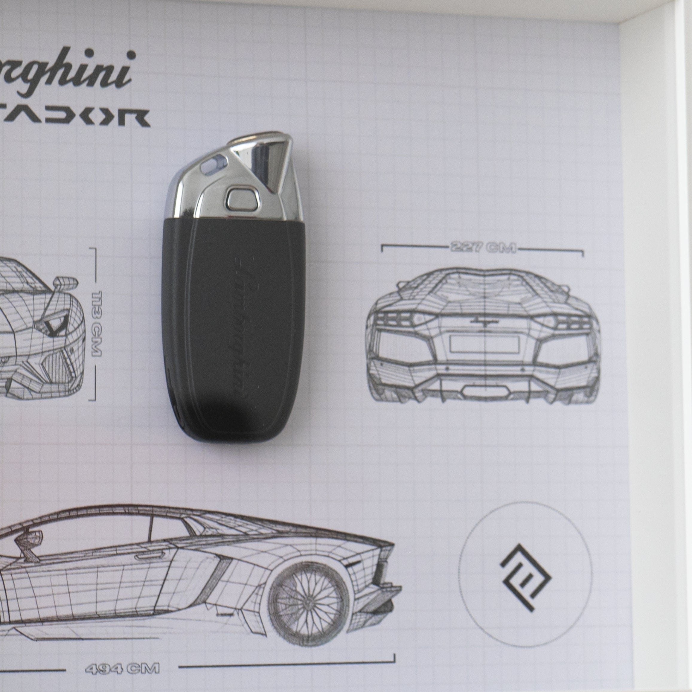 Lamborghini Aventador Key Framed - Blueprint with NFC