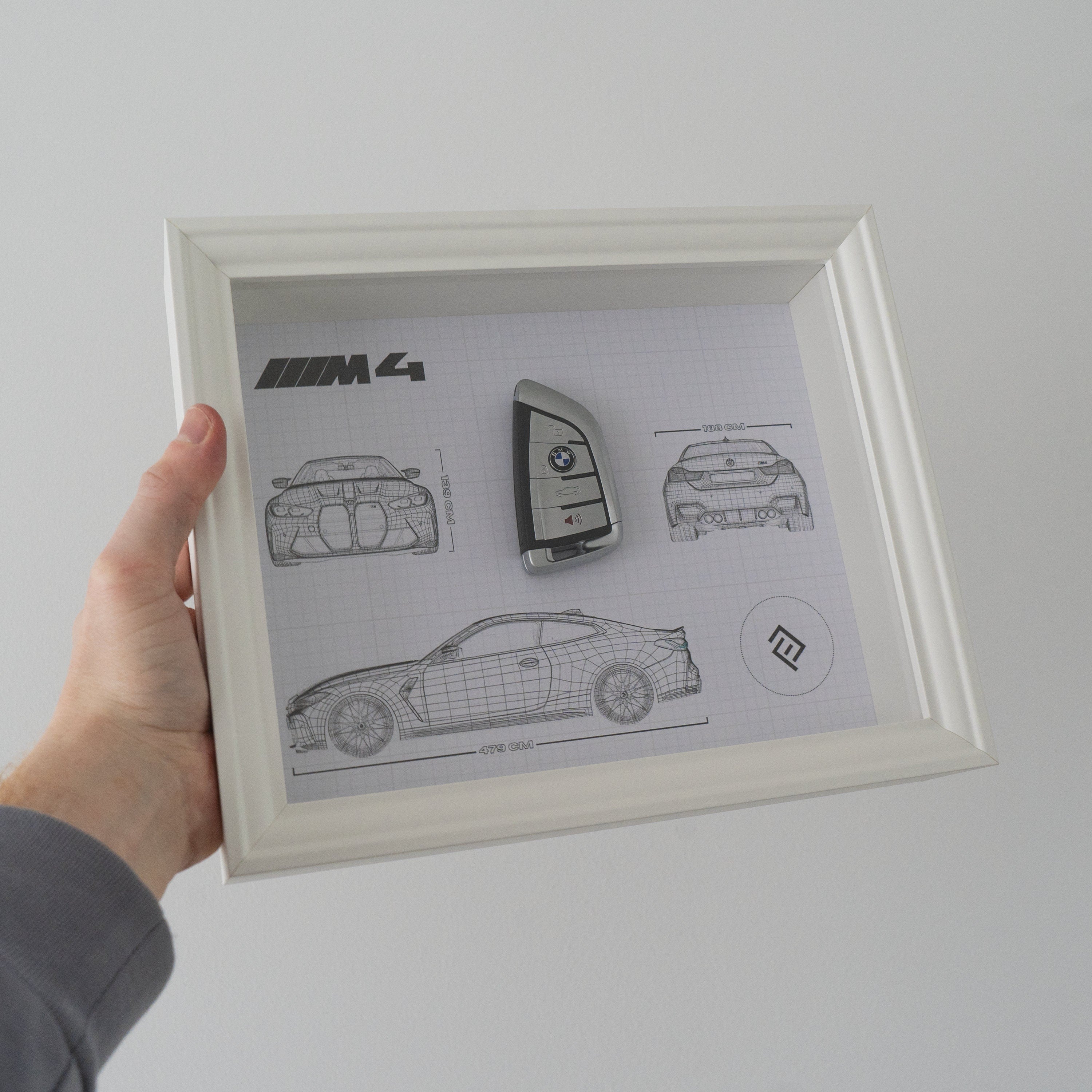 BMW M4 Key Framed - Blueprint with NFC