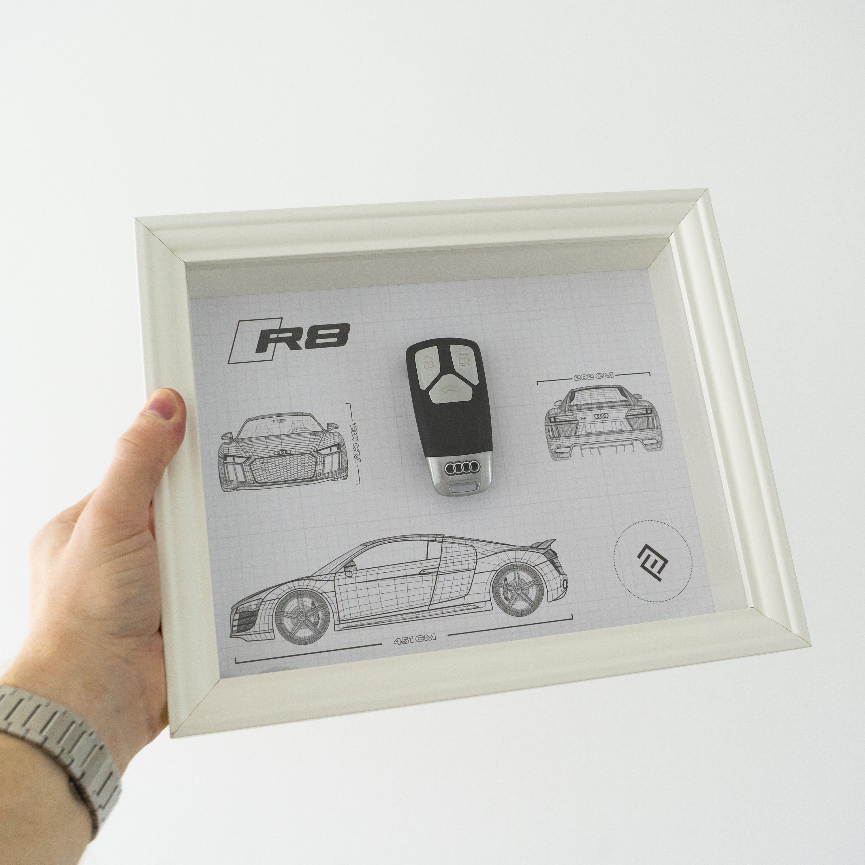 Audi R8 Key Framed - Blueprint with NFC
