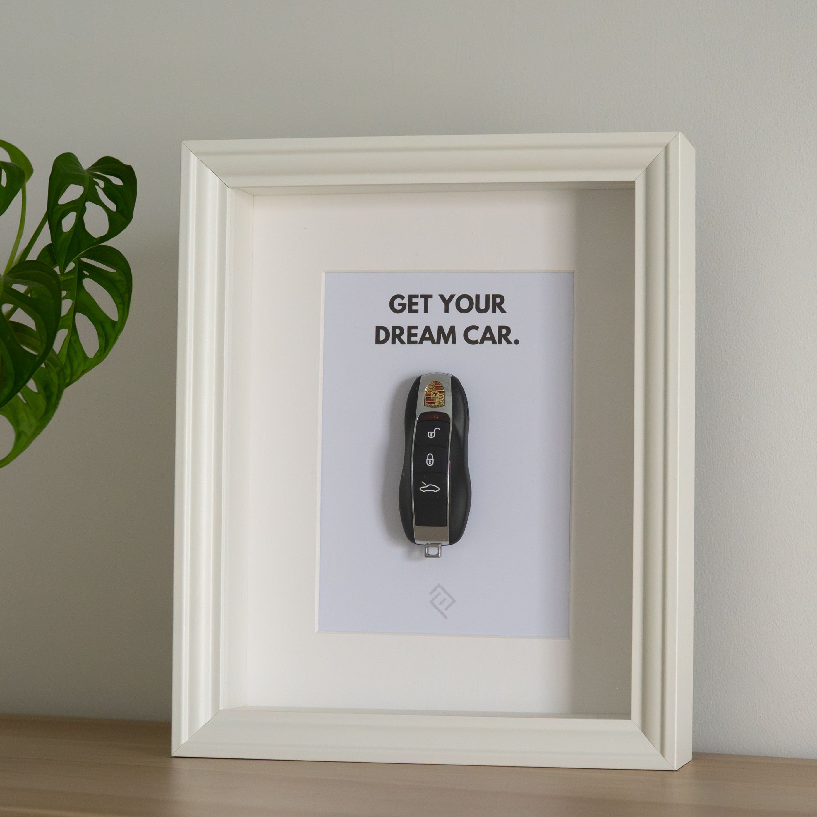 Clé de Porsche 911 Encadrée - Phrase de motivation personnalisable