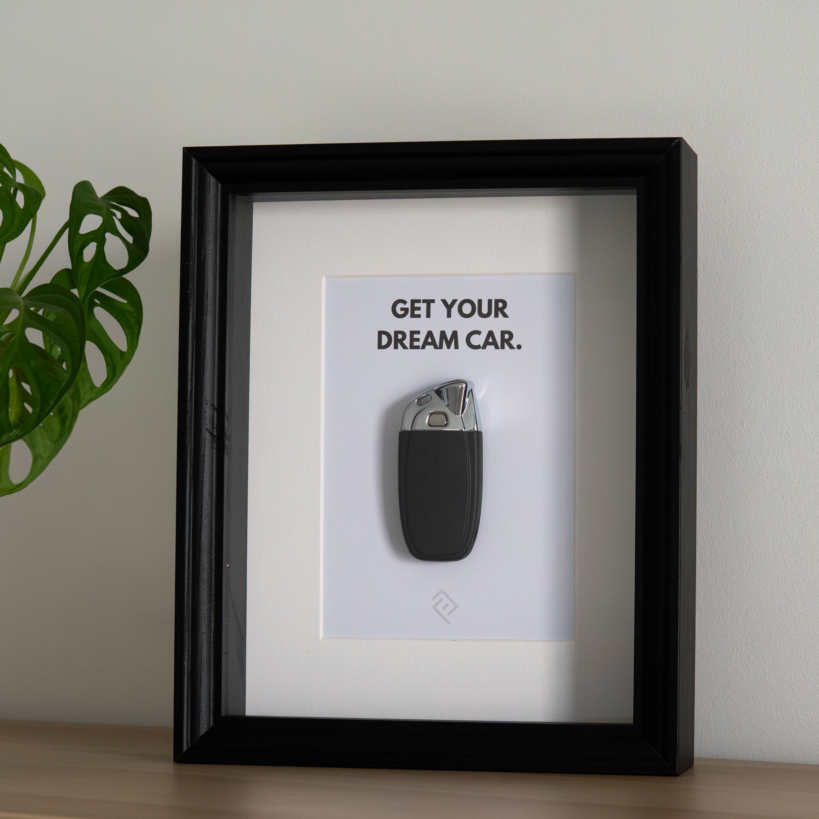 Clé de Aventador Encadrée - Phrase de motivation personnalisable