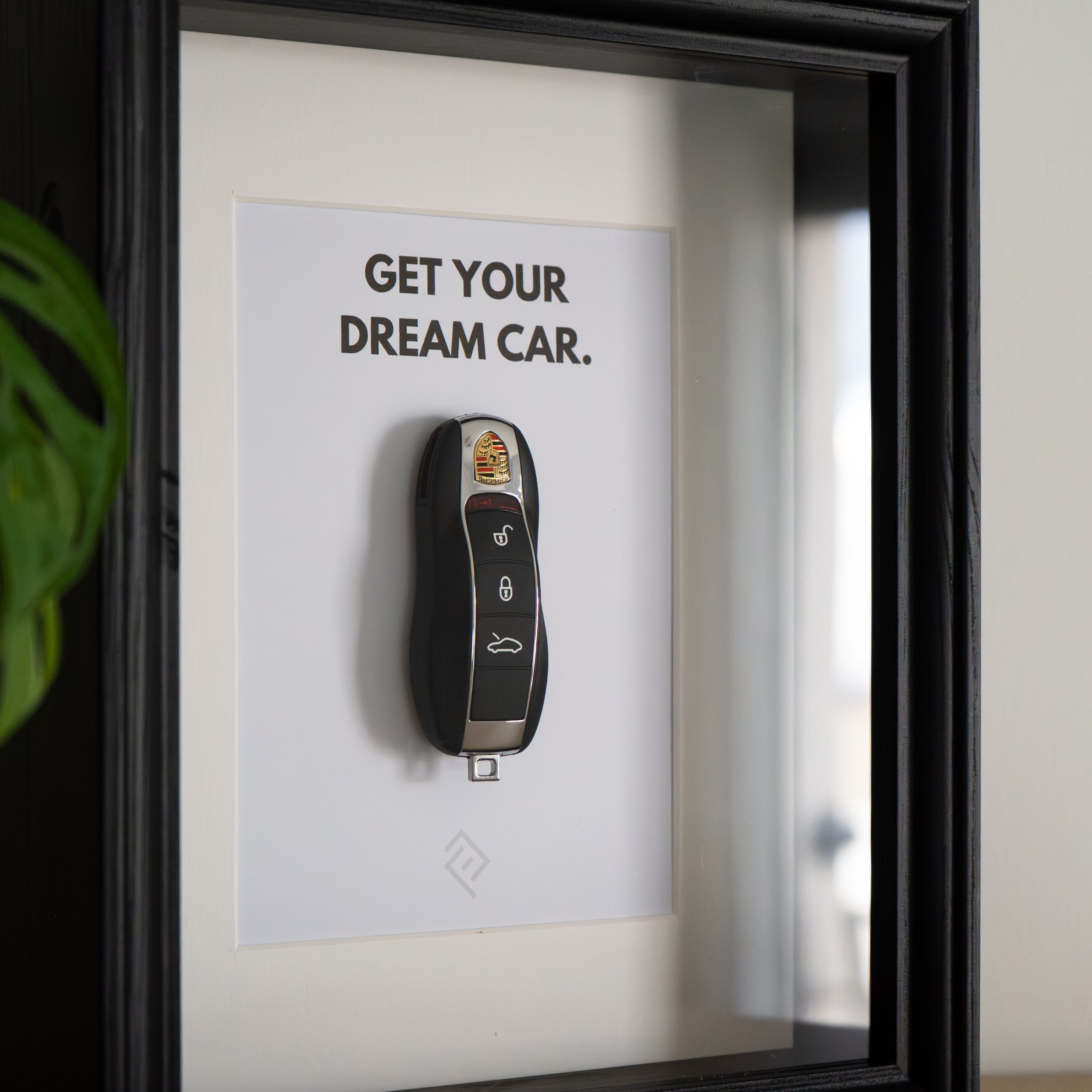Clé de Porsche 911 Encadrée - Phrase de motivation personnalisable