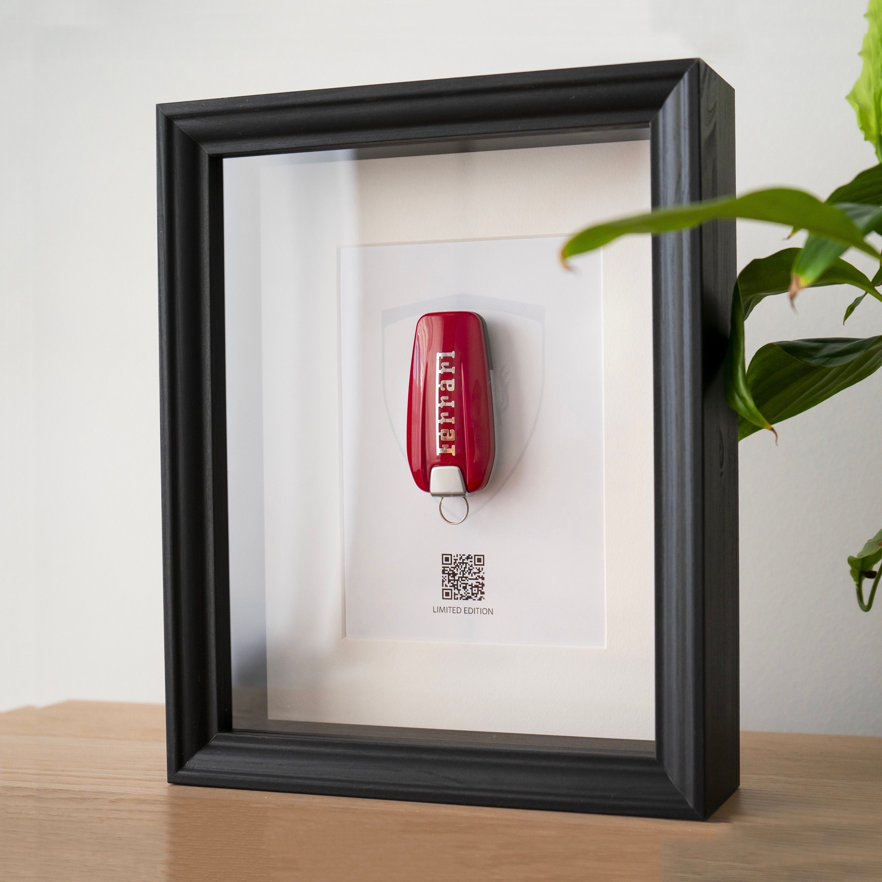 Framed Ferrari key decoration - QR Code