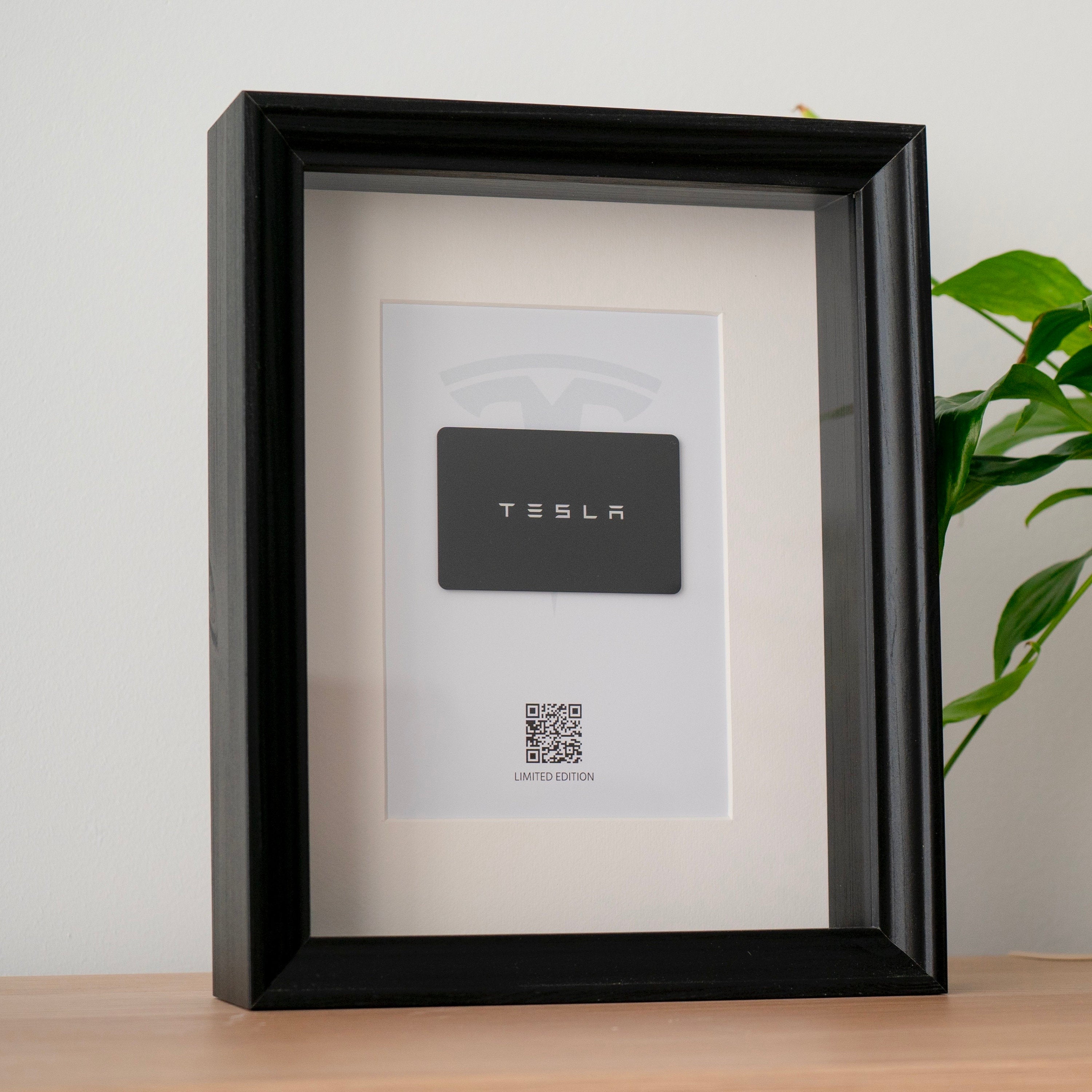 Framed Tesla Key - QR Code Certificate of Authenticity