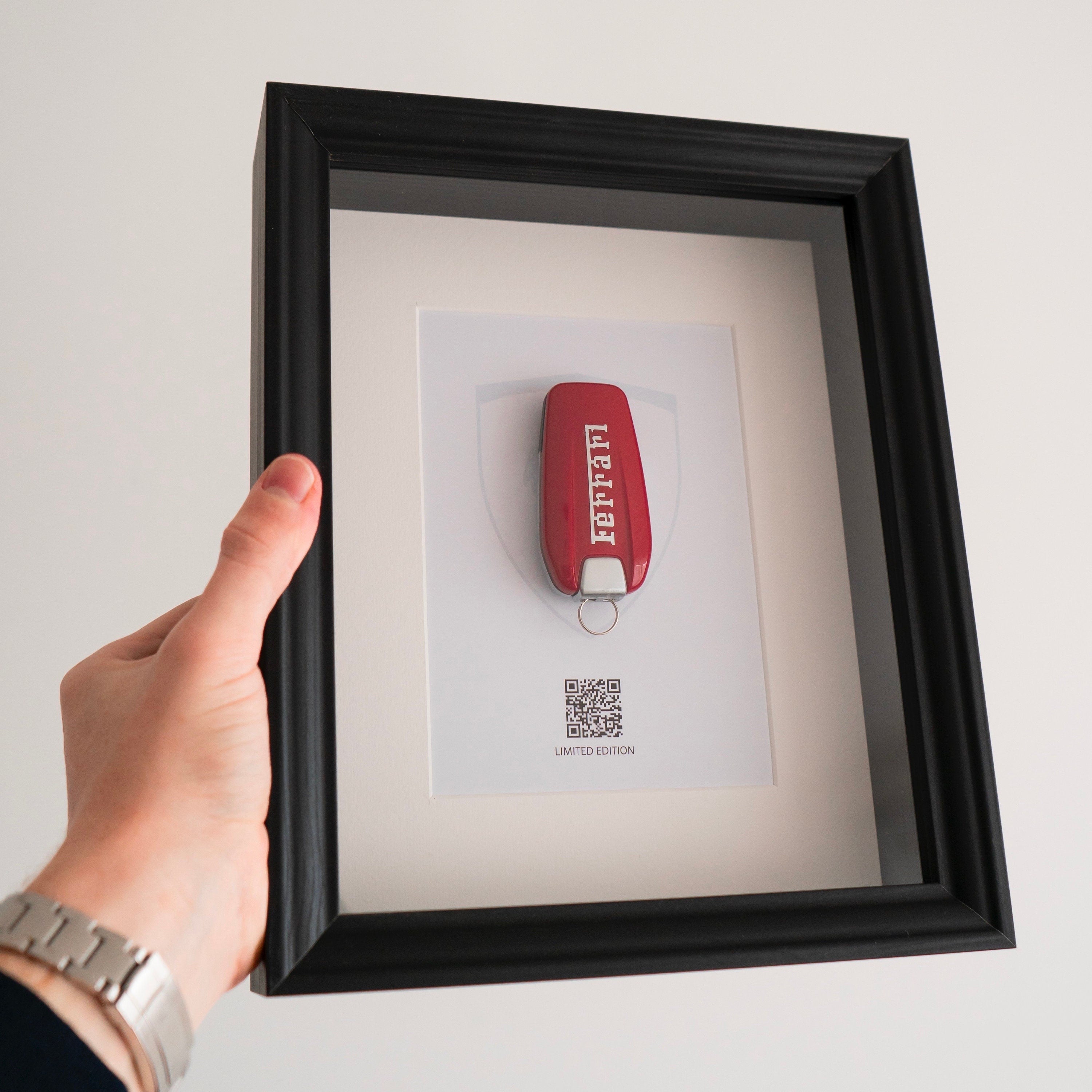 Framed Ferrari key decoration - QR Code