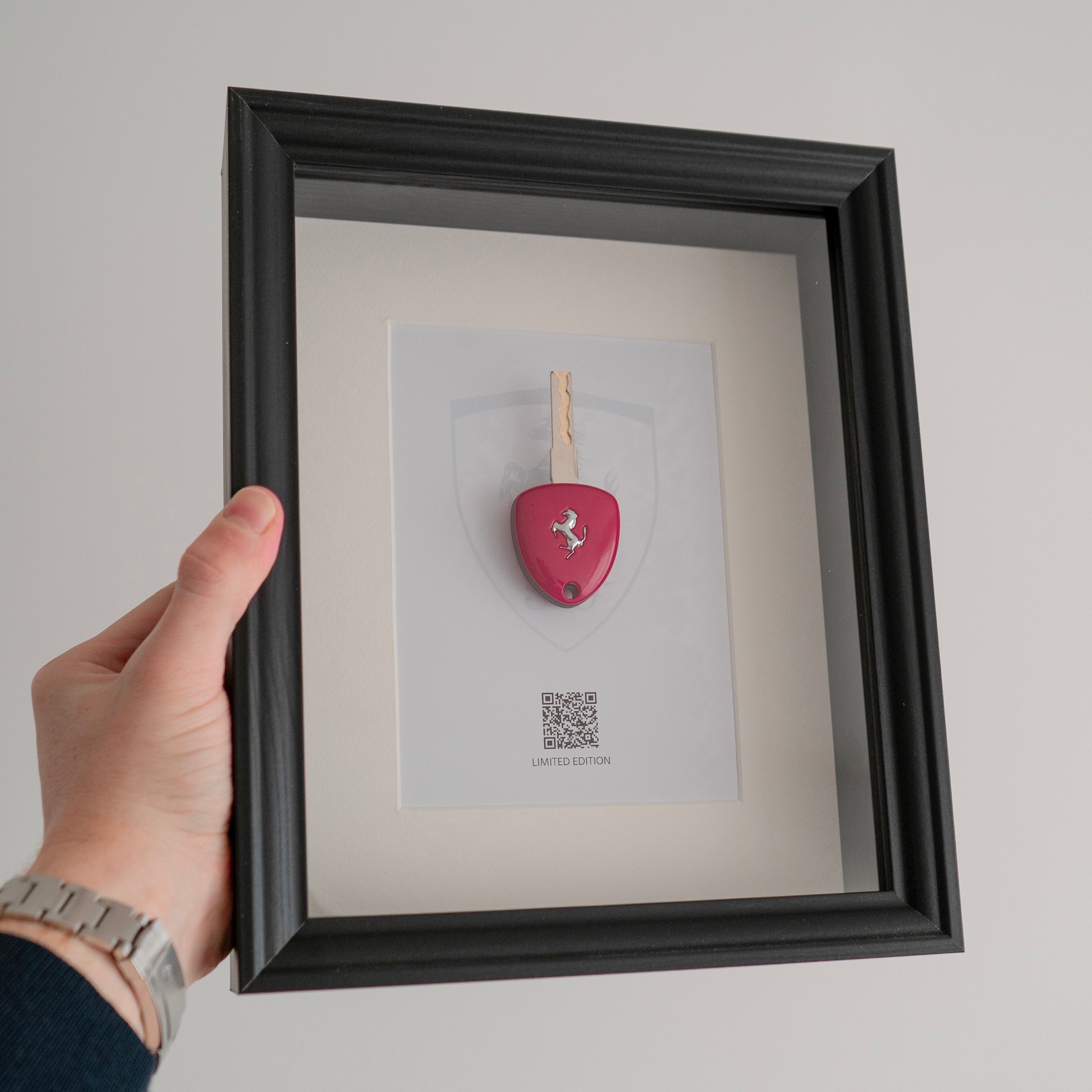 Framed Ferrari Spider Key Decoration